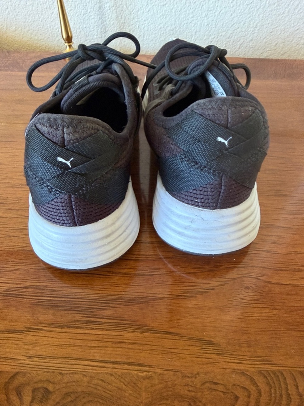 BACK TO SCHOOL SALE Puma Women’s Black Mesh Knit Lace-Up Sneakers Size 7.5 - Picture 5 of 10